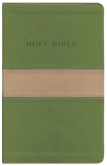 KJV Personal Size Giant Print Reference Bible-Tan/Olive Flexisoft