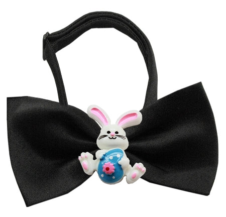 Easter Bunny Chipper Black Bow Tie