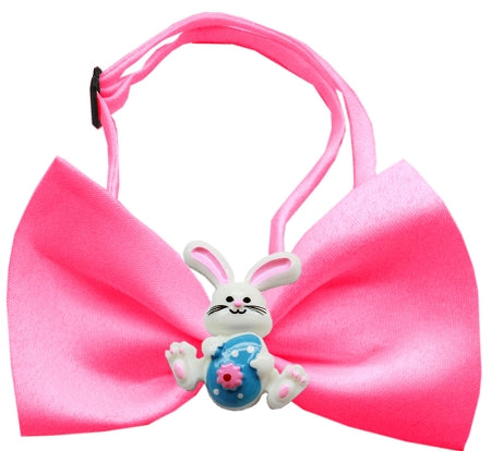 Easter Bunny Chipper Hot Pink Bow Tie