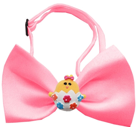 Easter Chick Chipper Bubblegum Pink Bow Tie
