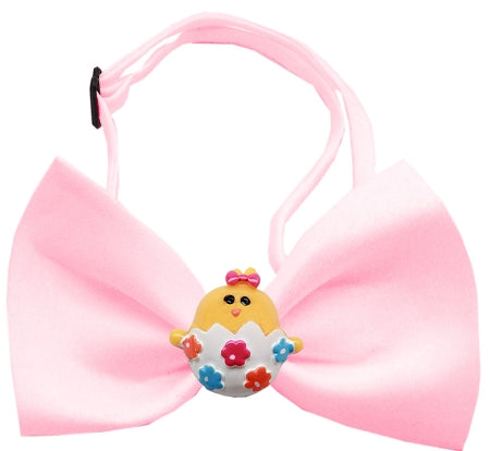 Easter Chick Chipper Light Pink Bow Tie