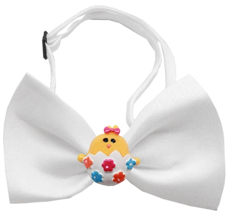 Easter Chick Chipper White Bow Tie