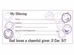 Offering Envelope-Cheerful Giver (2 Cor 9:7) (Pack Of 100) (Pkg-100)