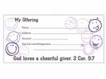 Offering Envelope-Cheerful Giver (2 Cor 9:7) (Pack Of 500) (Pkg-500)
