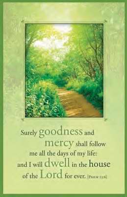 Bulletin-Surely Goodness And Mercy Shall Follow (Psalm 23:6 KJV) (Pack of 100) (Pkg-100)