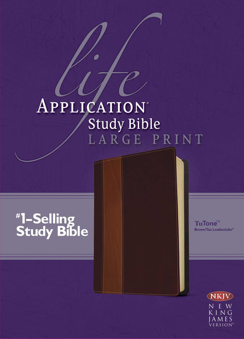 NKJV Life Application Study Bible/Large Print-Brown/Tan TuTone