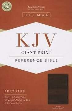 KJV Giant Prt Reference Bible-Brn LeatherTouch Ind
