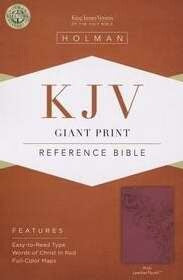 KJV Giant Prt Reference Bible-Pnk LeatherTouch