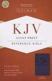 KJV Giant Prt Reference Bible-Purple LeatherTouch