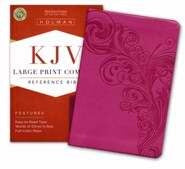 KJV Large Prt Compact Bible-Pnk LeatherTouch (Jun)