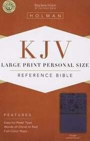 KJV Large Prt Personal Sz Reference Bible-Purple L