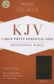 KJV Large Prt Personal Sz Reference Bible-Saddle B