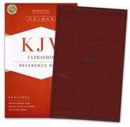 KJV UltraThin Reference Bible-Brn LeatherTouch (Ju