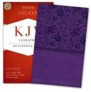 KJV UltraThin Reference Bible-Purple LeatherTouch