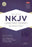 NKJV Large Print Compact Reference Bible-Purple LeatherTouch