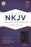 NKJV Large Print Personal Size Reference Bible-Charcoal LeatherTouch
