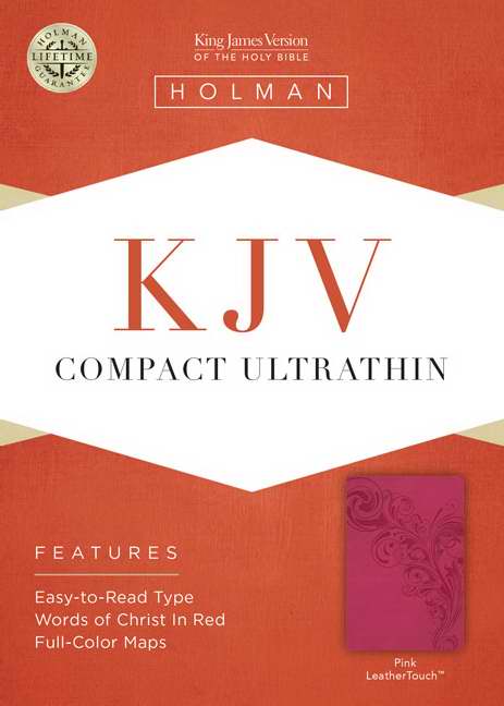 KJV Compact UltraThin Bible-Pink LeatherTouch