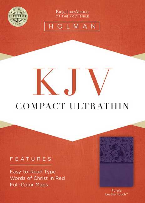 KJV Compact UltraThin Bible-Purple LeatherTouch