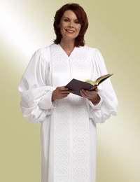 Clergy Robe-Windsor-H156/HF606-White