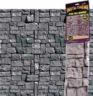 VBS-Roar-Stone Wall Plastic Backdrop (4' x 30')