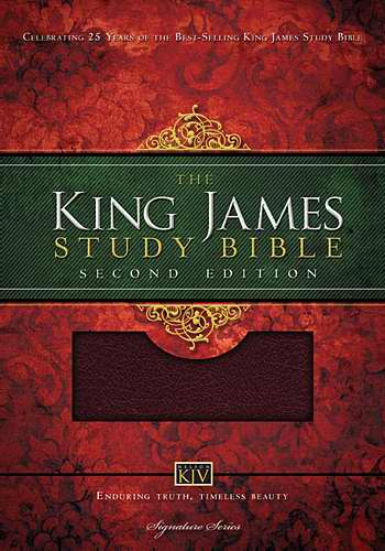KJV King James Study Bible (Second Edition)-Burgundy Bonded Leather