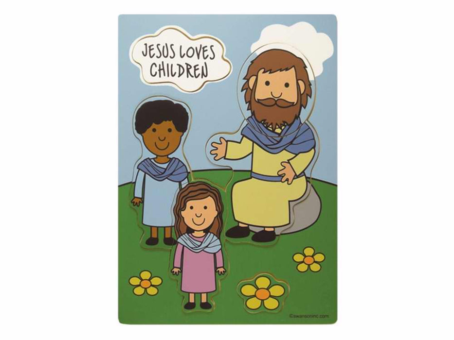 Puzzle-Jesus And Children/Wooden (6 Pieces)