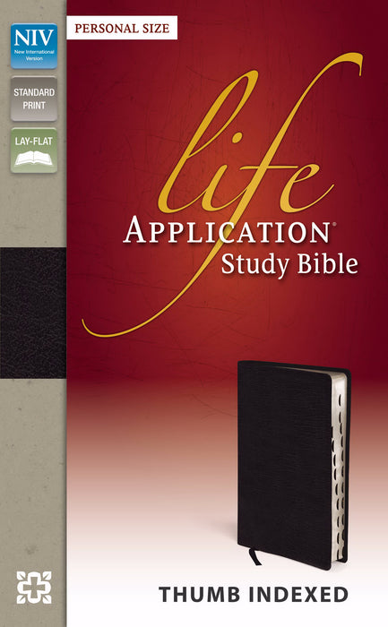 NIV Life Application Study Bible/Personal Size-Black Bonded Leather Indexed