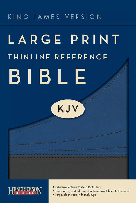 KJV Large Print Thinline Reference Bible-Slate/Blue Flexisoft
