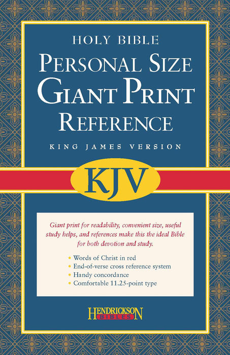 KJV Personal Size Giant Print Reference Bible-Black Imitation Leather