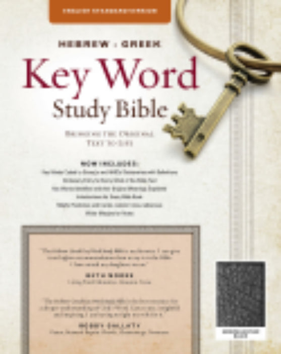 Esv Hebrew-Greek Key Word Study Bible-Black Genuine Leather