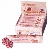 Candy-Scripture Strawberry & Cream Roll (Pack of 10) (Pkg-10)