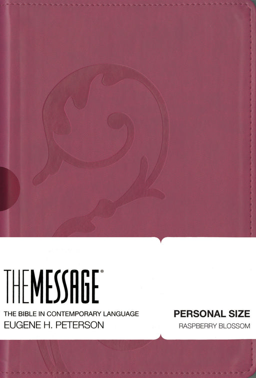 Message/Personal Size Bible (Numbered Edition)-Raspberry Blossom LeatherLook