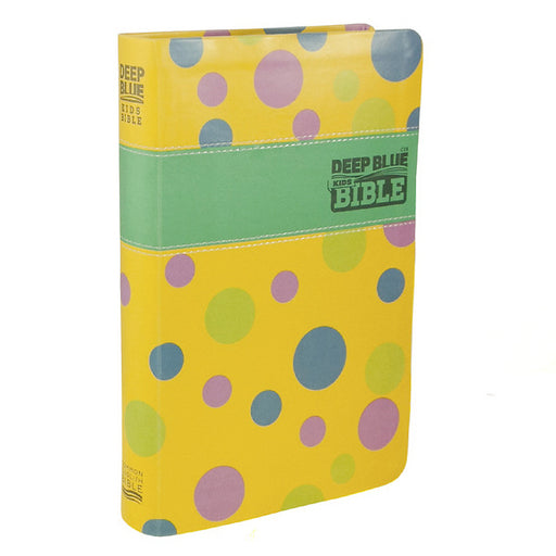 CEB Deep Blue Kids Bible-Polka Dot Yellow DecoTone