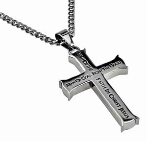Man Of God-Iron Cross (24") Necklace