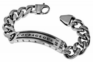 Cable-Courageous (Josh 1:9)-Mens Sz 8 Bracelet