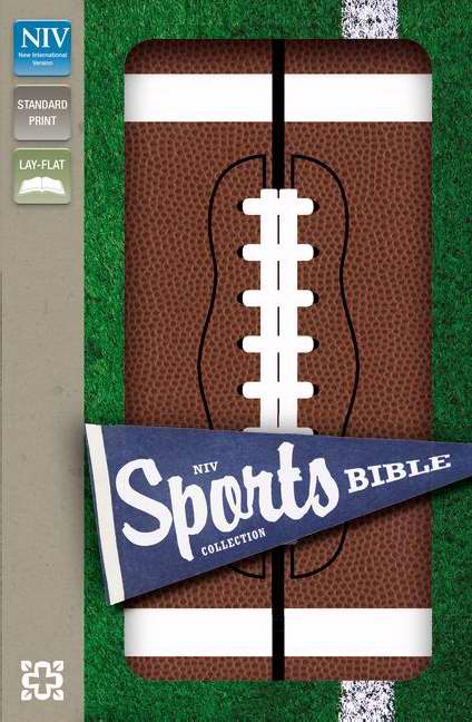 NIV Sports Collection Bible (Football)-Brown Leather-Look