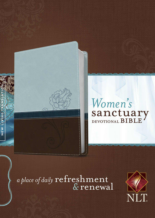 NLT2 Womens Sanctuary Devotional Bible-Blue/Brown TuTone