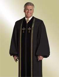 Clergy Robe-RT Wesley-H93M/HM549-Black