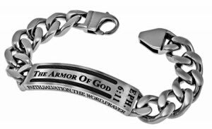 Cable-Armor Of God (Eph 6:11)-Mens Sz 8 Bracelet