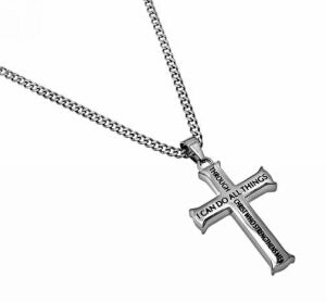 Iron Cross-I Can Do All Things... (Phil 4 Necklace