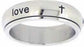 Stainless-True Love Waits w/Crosses Spin-Styl Ring
