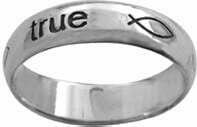 True Love Waits w/Ichthuses-Style 834-(SS)-Sz Ring