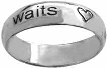 True Love Waits w/Hearts-Style 836-(SS)-Sz  4 Ring