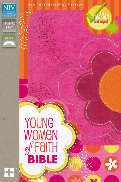 NIV Young Women Of Faith Bible-Raspberry/Clementine Duo-Tone