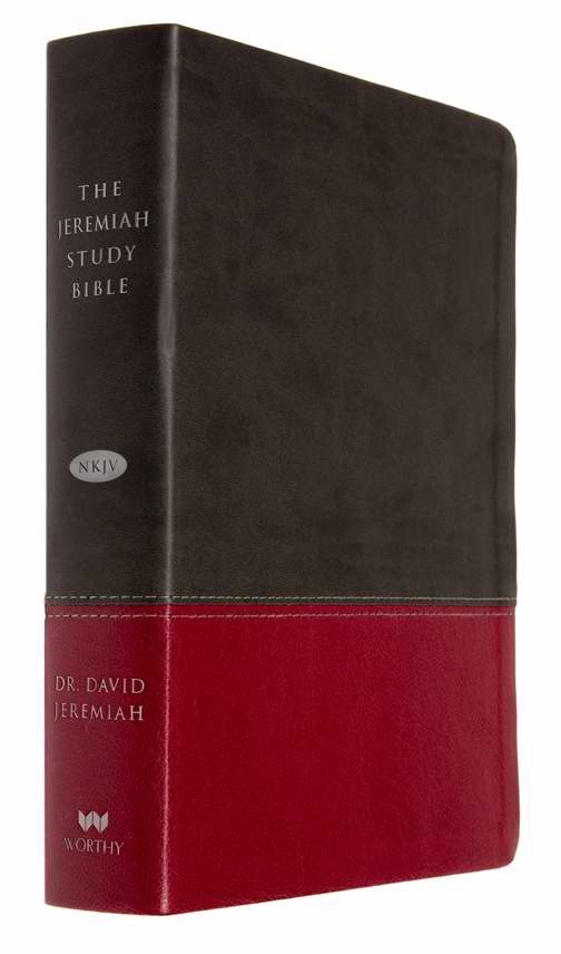 NKJV Jeremiah Study Bible-Charcoal/Burgundy Leatherluxe