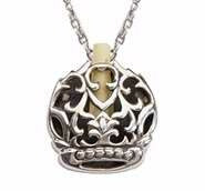 Esther w/Scroll (Silver Plated)-18" Chain Pendant