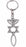 Key Chain-Hebrew Roots Symbol-Pewter