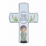 Cross-Blessings On Your First Holy Communion-Boy w/Stand (7")
