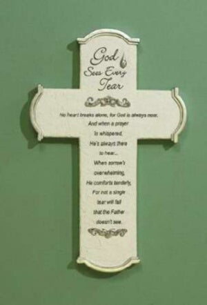 Wall Cross-God Sees Every Tear w/Gift Card & Gift
