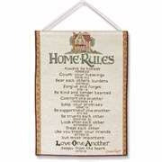 Bannerette-Home Rules (Tapestry) (13 x 18)